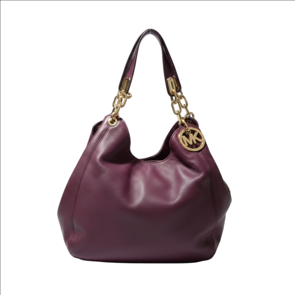 Michael Kors Fulton Pebbled Leather Hobo Shoulder Bag